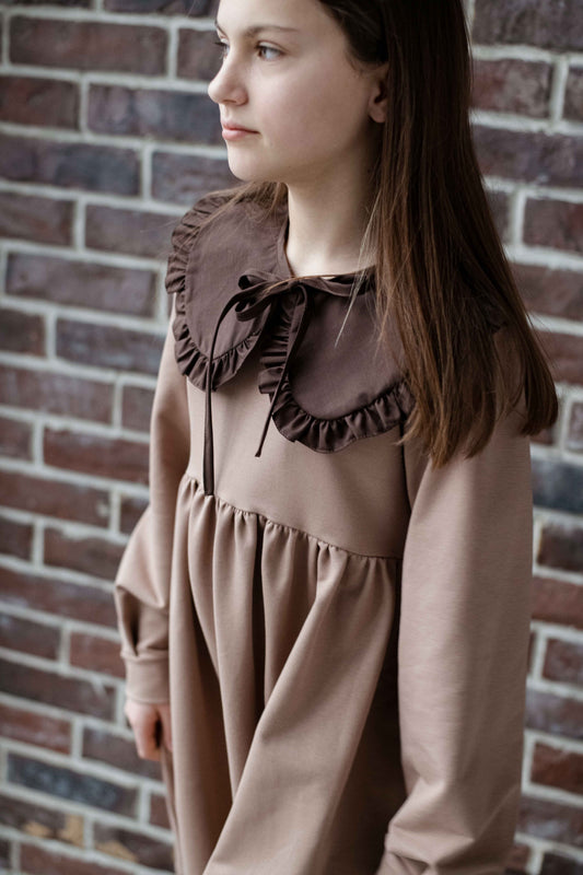 Trikotažinė suknelė ilgomis rankovėmis