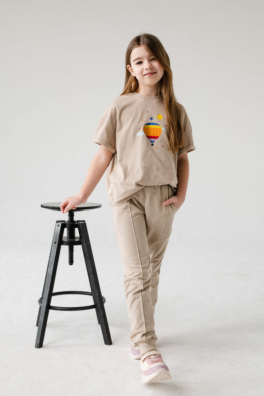 Marškinėliai trumpomis rankovėmis su piešinėliu