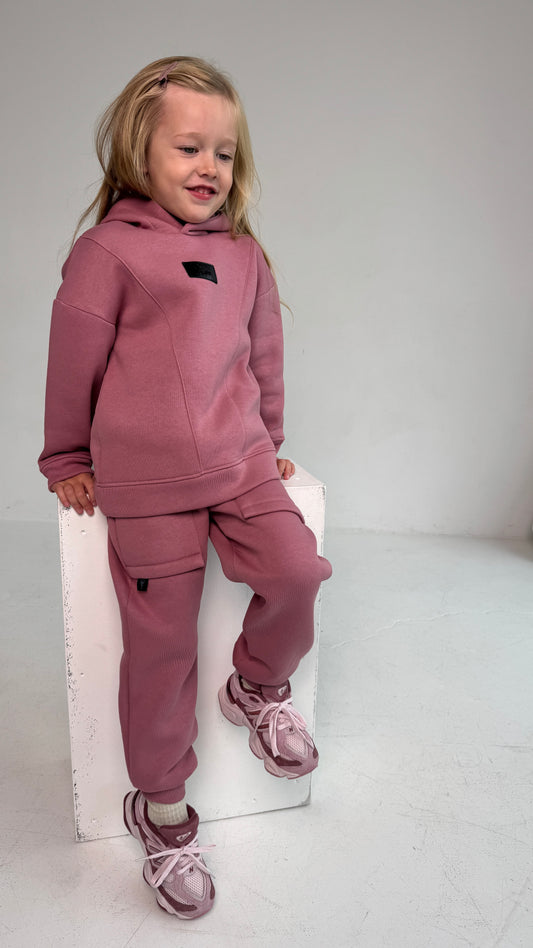 Laisvalaikio kelnės su pūkeliu mergaitei