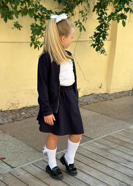 Trikotažinis džemperis su užtrauktuku