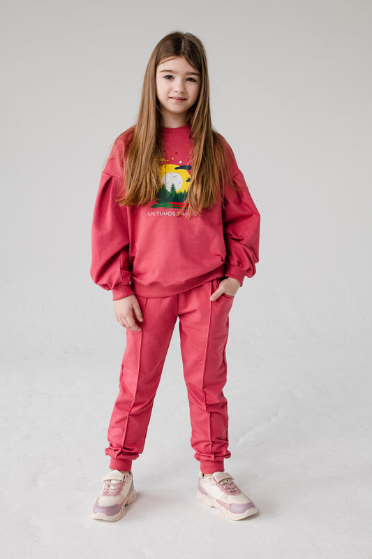 Trikotažinis laisvalaikio komplektas mergaitei