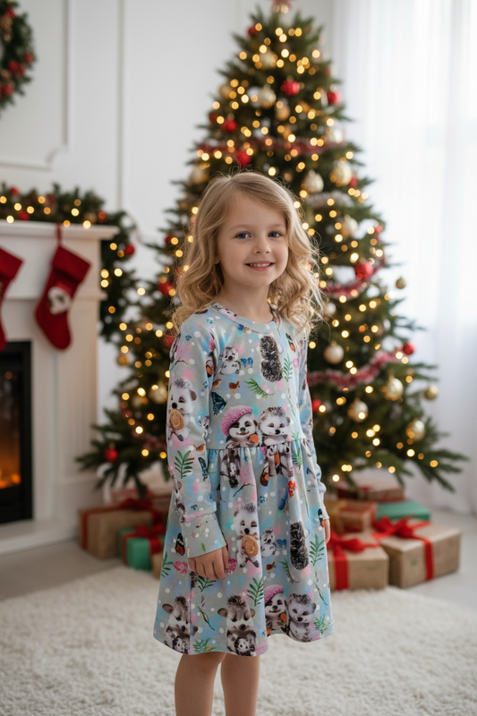 Trikotažinė suknelė Ežiukai