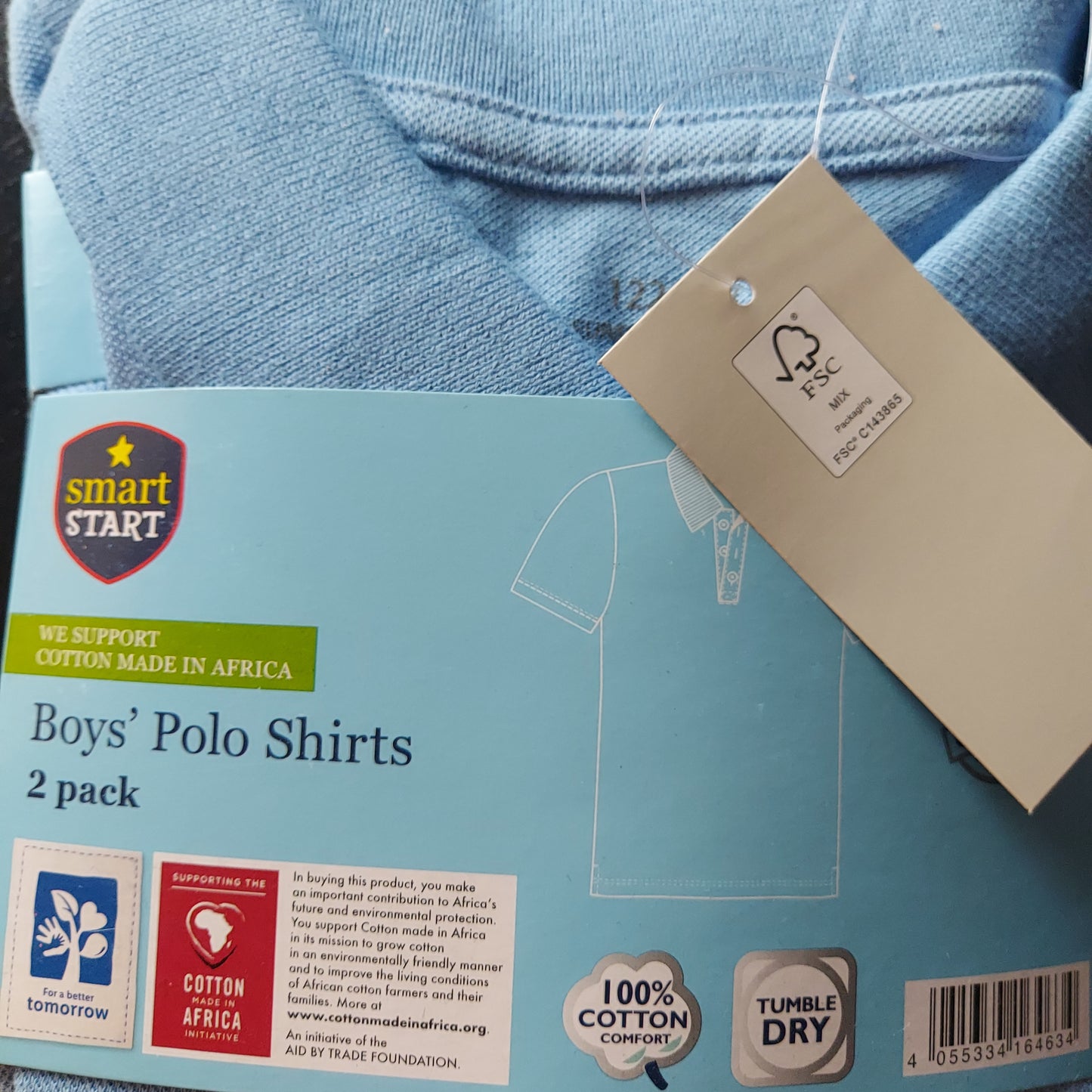 Žydri polo marškinėliai berniukui