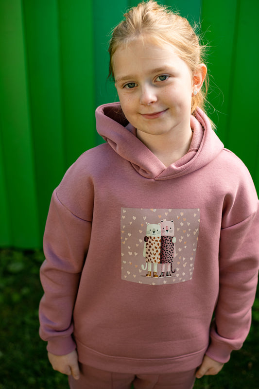 Šiltas laisvalaikio komplektas mergaitei