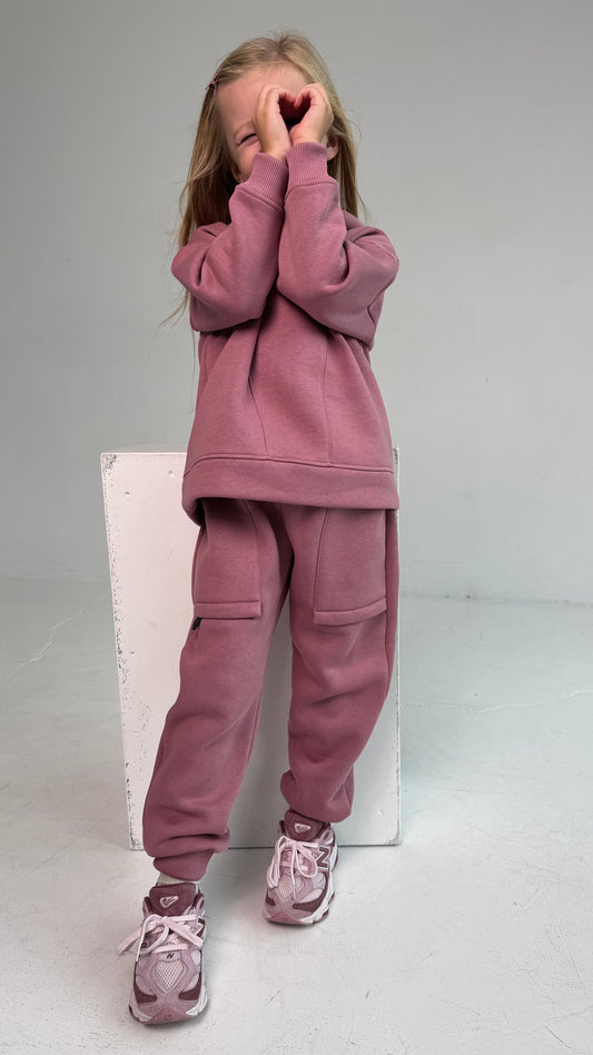 Šiltas laisvalaikio komplektas mergaitei