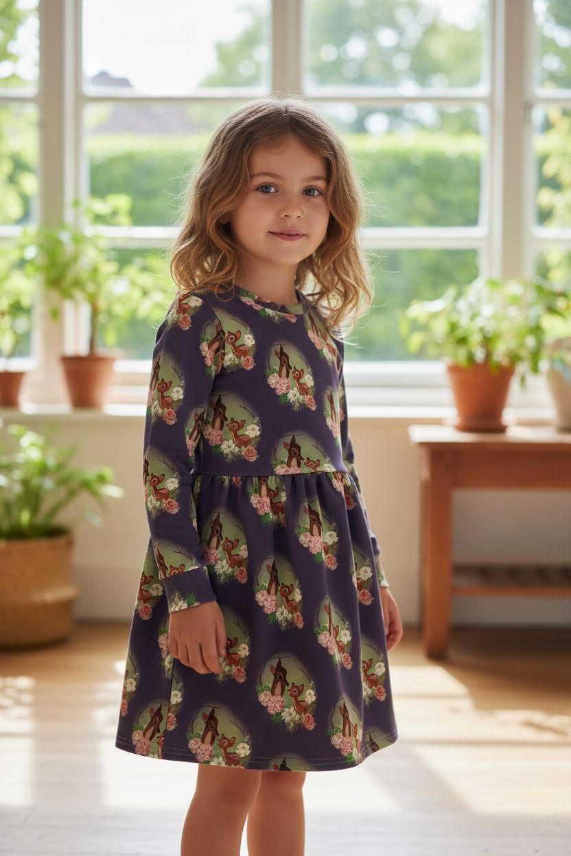 Trikotažinė suknelė ilgomis rankovėmis